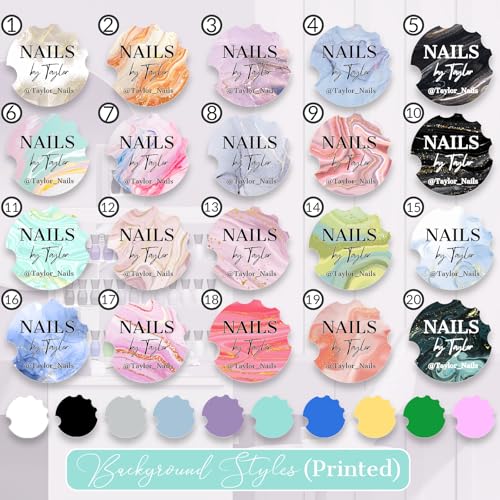 Custom Nail Photo Props Personalized Acrylic Nailfie Disk with Social Media Salon Nail Art Display Plate Gift for Nail Artist