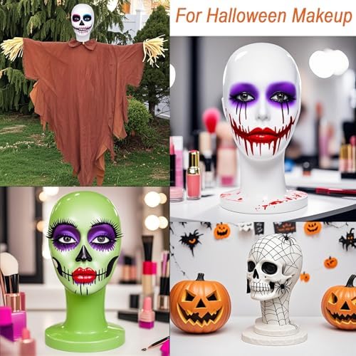 Leeven 3 Packs Foam Wig Head Female Styrofoam Mannequin Head Stand for wigs foam heads Wig Display for Style, Model, Display Hair, Hats, Hairpieces, Mask , Salon and Travel