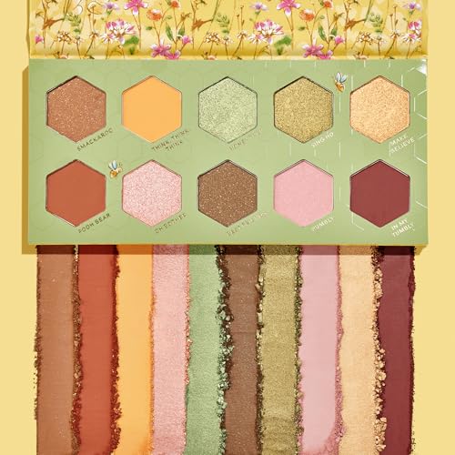 ColourPop x Winnie the Pooh Sweet As Can Bee Eyeshadow Palette - Honey Tone Eye Makeup Palette with Metallic, Matte & Matte Sparkle Finishes - High-Pigment Formula (0.4 oz)