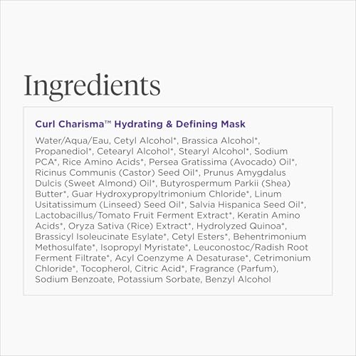 Briogeo Curl Charisma Rice Amino + Avocado Hydrating & Defining Mask, Hair Mask for Wavy, Curly, and Coily Hair, Deeply Nourishes and Defines Curl Pattern, Protein-Free, Vegan, Cruelty-Free