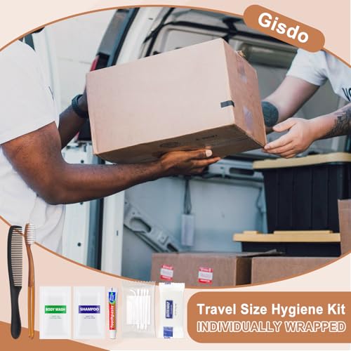 20 Sets Toiletry Kits Homeless Personal Hygiene Kit Bulk Homeless Care Package Supplies Travel Toiletry Kit Homeless Hygiene Kit Bulk for Men Women Charity Disposable Toiletry Kit(8-IN-1)