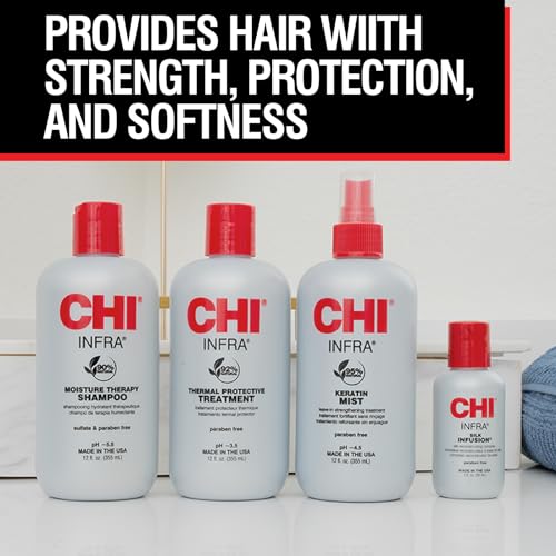 CHI Infra Thermal Protective Treatment, Hair Serum For Protecting Color & Adding Superior Shine & Softness, Hydrating Formula, Sulfate-free, 6 Oz