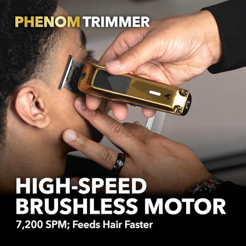 Andis 562310 Phenom Professional Cord/Cordless Lithium-ion Electric Beard & Hair Trimmer with Charging Stand, Gold