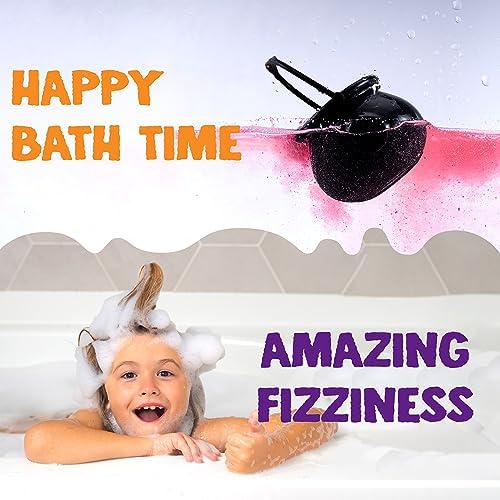 JOYIN Halloween Witch Cauldron Themed Bath Bomb with Mochi Squishy Toy, 6 Packs Bubble Kids Bath Bombs with Surprise Toy Inside, Trick or Treating, Halloween Party Favors Supplies, Goodie Bag Stuffers