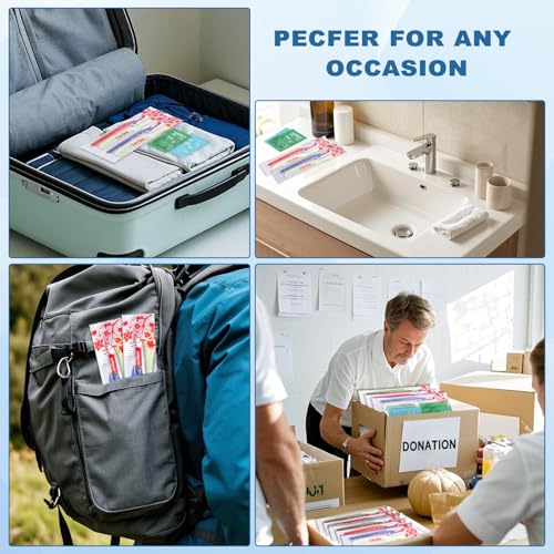 Bulk Hygiene Kits for Homeless,Disposable Toothbrushes with Toothpaste and Comb for Homeless Individually Wrapped，Basic Toiletry Kits Travel Size Shampoo And Body Wash For Hotel,Air Bnb Charity(20)