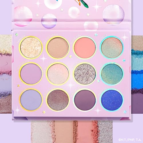 ColourPop x Sailor Moon For Love & Justice Eyeshadow Palette - Celestial Makeup Palette with Duo-Chrome, Metallic, Matte Finishes, Matte Sparkle & Glitter Finishes (0.5 oz)