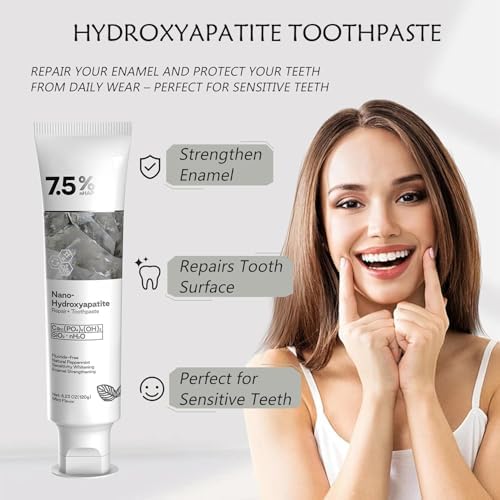 Hydroxyapatite Toothpaste for Advanced Enamel Protection, Gentle and Effective Formula, Fresh Breath, Deep Cleaning Care Toothpaste,Suitable for Sensitive Teeth (2)