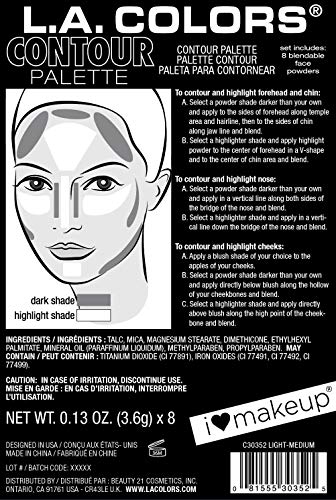 L.A. COLORS I Heart Makeup Contour Palette C30352