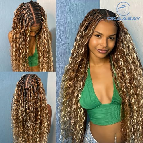 Human Braiding Hair 20 Inch 5 Bundles Deep Wave Bulk for Braiding 27/30 Ombre No Weft 100% Unprocessed 12A for Boho Braids 150g/Pack