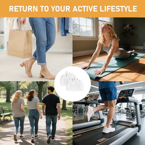 Hyggear Silicone Toe Separators with 2 Pairs Toe Socks for Women, Toe Straightener, Yoga Toes Toe Separators for Overlapping Toes to Foot Pressure Relief (2pairs toe separators + 2pairs toe socks)