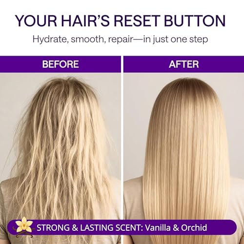 Keratin Hair Mask for Dry Damaged Hair and Growth – Korean Hair Care Mask with Biotin, Hair Gloss & Moisturizer – Deep Conditioning Hair Treatment for Frizzy, Curly, Bleached & Color Treated Hair