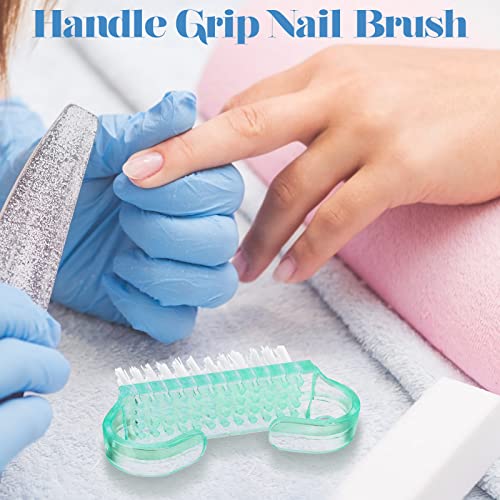 Bokon 400 Pcs Handle Grip Nail Brush Bulk Nail Scrub Brush Nail Brush for Toes and Nails Cleaner, Pedicure Scrubbing tool kit for Men and Women(Multicolor)