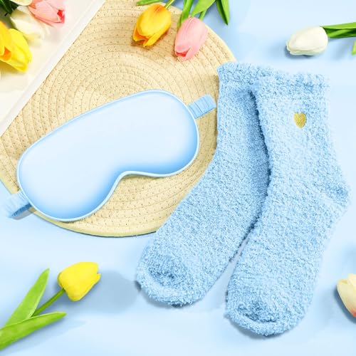 Happy Birthday Gifts for Women Mom Her Friend Sister Wife Grandma, Self Care Gifts Get Well Gifts Unique Relaxing Spa Gift Basket Set, Christmas Gifts for Women Mom Grandma (Blue)