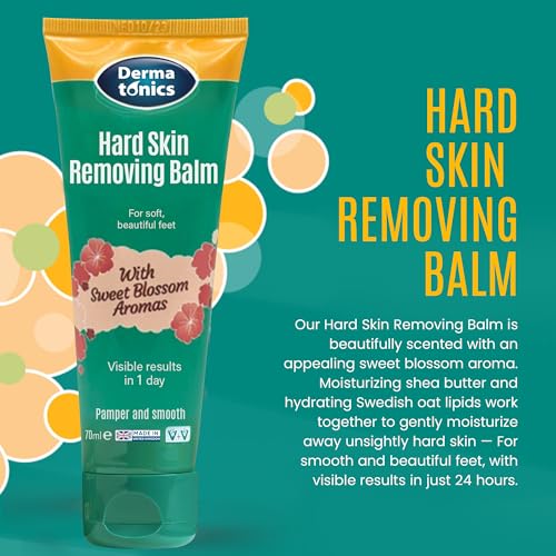 Hard Skin & Callus Removing Balm w/Sakura Blossom Aromas & 10% Urea - Skin Care for Feet, Hands & Elbows – Moisturizing & Repairing Formula for Dry & Cracked Skin - 2.37 fl oz Tube