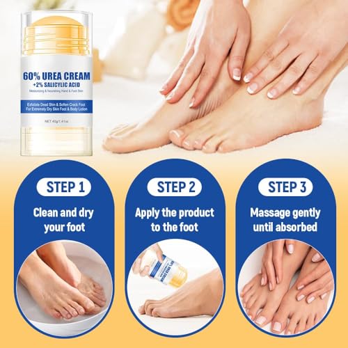 Hydrating and Anti-Cracking Foot Cream, 2025 Moisturising and Relieves Cracking and Dryness Foot Cream, Hand and Foot Repair Cream for Women & Men Callused, Feet, Knee, Elbow, Hand (White-1PC, #01)