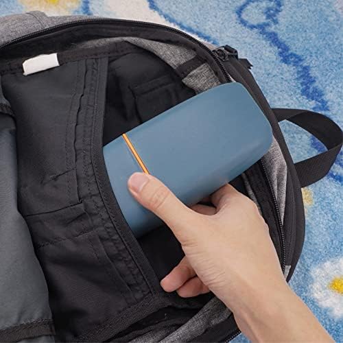 Jeopace Toothbrush Cup Toothbrush Holder with Cover Travel Boothbrush Holder Portable Toothbrush Case and Carrier for Bathroom School Business Trip(Blue)