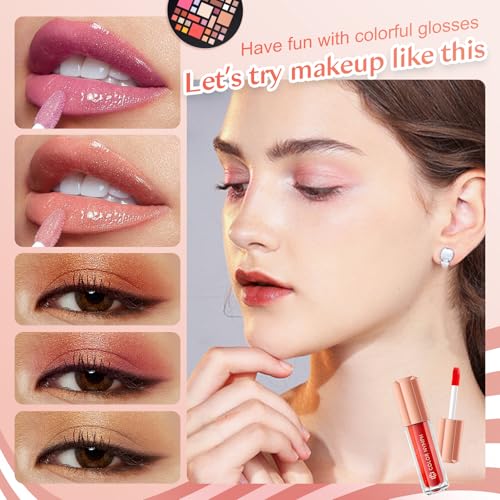 Color Nymph Starter Makeup Kits for Teens Girls With Reusable Case, Beginner Makeup Sets for Preteen, Birthday Valentines Day Makeup Gift Including 38-Colors Eyeshadows Lipglosses Brushes