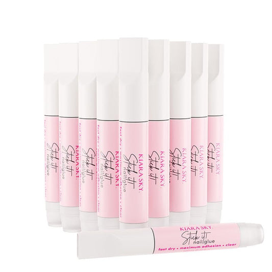 Kiara Sky Stick It Super Strong Fast Drying Nail Glue for Acrylic Nails, Tips & Press On - 0.07 Fl Oz, 10 Full Size Tubes