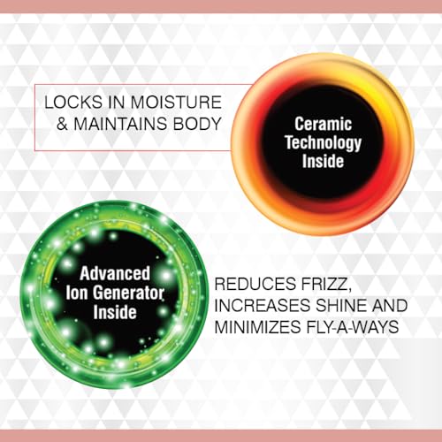 CHI Volumizer 4-in-1 Blowout Brush, Hair Dryer for Smooth, Silky & Shiny Hair, Four Interchangeable Attachments for Versatile Styling, Rose Gold