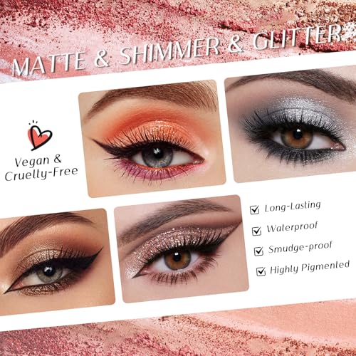 Color Nymph Makeup for Kids丨Kids Makeup Sets for Girls with LED Mirror, Makeup Kit for Teens Non-Toxic with 26-Color Vegan Face Palette Highlighter Lipgloss Eyeliner Brush