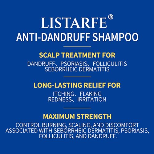 Dandruff Shampoo for Men and Women, Anti-Fungal Shampoo for Psoriasis & Seborrheic Dermatitis – Scalp Treatment for Itching, Flaking & Redness Relief, 300ML