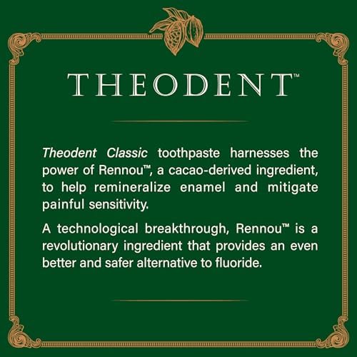 Classic with Rennou™: Fluoride-Free Theobromine Toothpaste for Proven Remineralization, Sensitivity Relief & Natural Whitening, Spearmint (3.4 Ounces, 96.4 Grams)