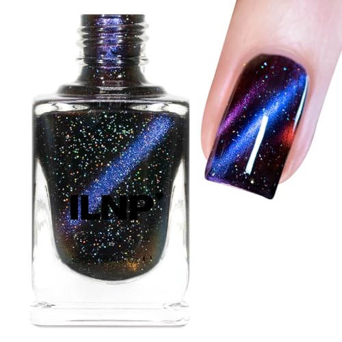 ILNP After Hours - Black-Based Deep Blue Magnetic Holographic Nail Polish
