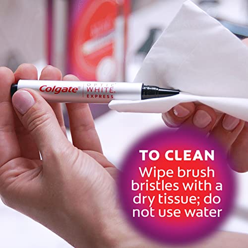 Colgate Optic White Express Teeth Whitening Pen with 35 Treatments, Enamel Safe, Designed for No Tooth Sensitivity, 0.08 oz