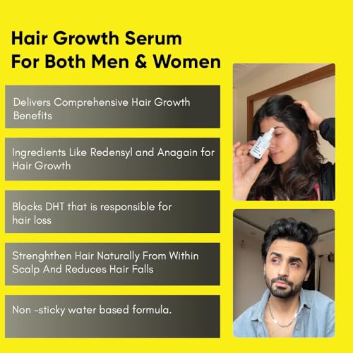 Hair Growth Serum with 3% Redensyl, 5% Capixyl, 4% Anagain, 3% Procapil & 3% Baicapil, Rosemary & Biotin For Hair fall Control & Promoting Hair Growth, For Both Men & Women, 1.01 fl.oz./30ML