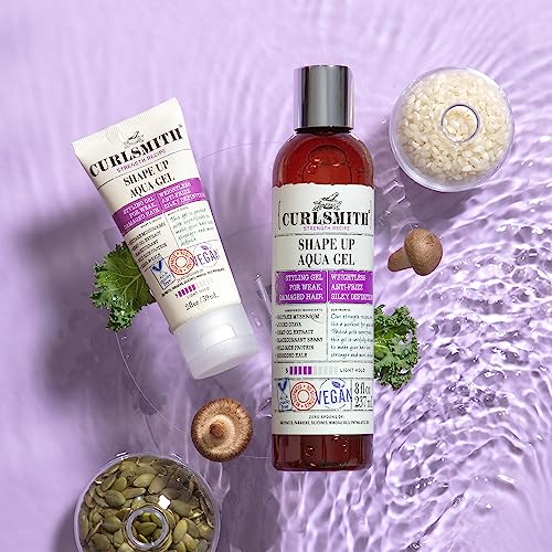 CURLSMITH – Shape Up Aqua Gel, Lightweight Styling Gel with Proteins for Damaged Hair (8 fl oz)