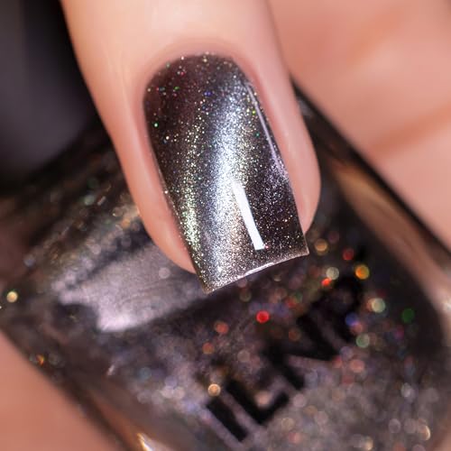 ILNP Moonlit - Charcoal Magnetic Holographic Nail Polish - Vegan, Cruelty Free, Non Toxic