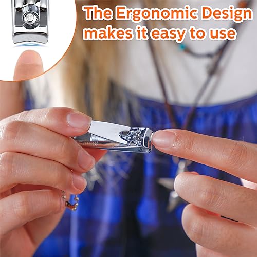 Lasnten 60 Pcs Nail Clipper Set Stainless Steel Fingernail and Toenail Clippers Individually Wrapped Nail Cutters Bulk, Large and Small