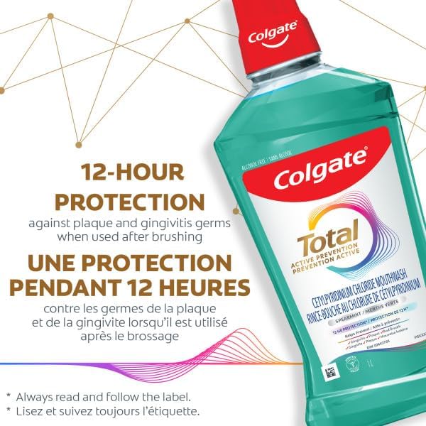 Colgate Total Advanced Pro-Shield Mouthwash, Spearmint 33.8 oz