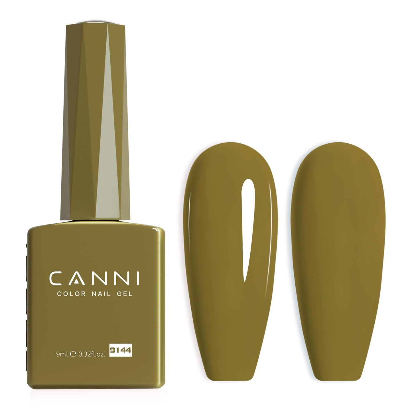 CANNI Olive Green Gel Nail Polish, 1Pcs Pastel Lime Sage Light Green Gel Polish Bringt Mint Green Color Nail Polish Gel High Gloss Soak Off U V Gel Nail French Nail Manicure Salon DIY
