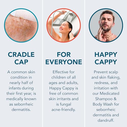 Happy Cappy Daily Medicated Shampoo and Body Wash Bundle - Baby Dandruff Shampoo for Cradle Cap and Seborrheic Dermatitis, Helps Redness, Dermatologist Tested, Fragrance-Free - 2 Pieces