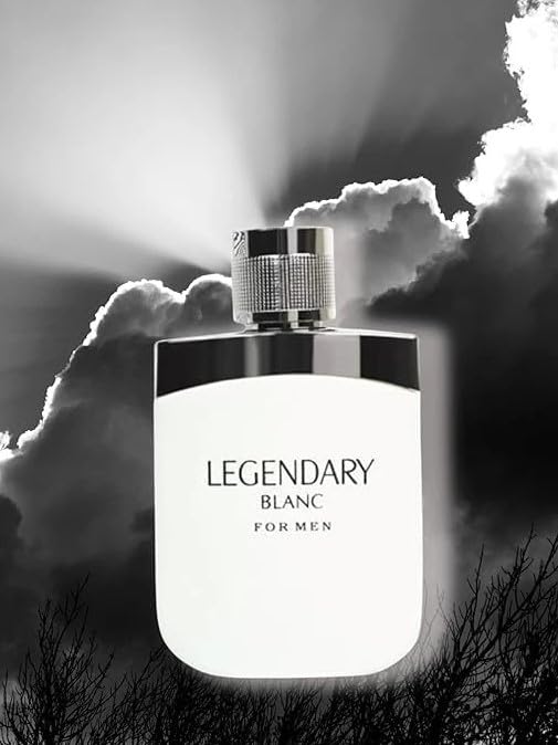 LEGENDARY BLANC Cologne for Men Eau de Parfum Woody Aromatic Fragrance 3.4oz/100ml, Natural Spray, Long Lasting