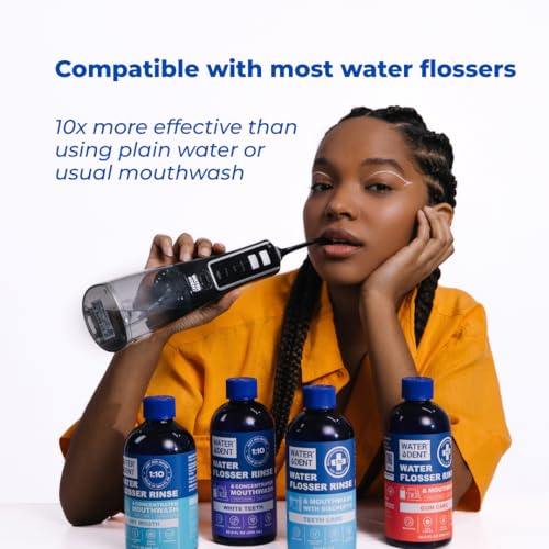 Concentrated Irrigant | Mouthwash for Water flosser | Add to Oral irrigator | Mint Flavor | When dilluted 186 fl.oz | Alcohol and Fluoride Free. Made in USA | Pack of 1 = 16.9 fl.oz WATER DENT