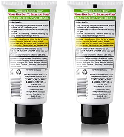 Cowboy Magic Detangler & Shine for Horse, 4 oz - 2 Pack Conditioner, White
