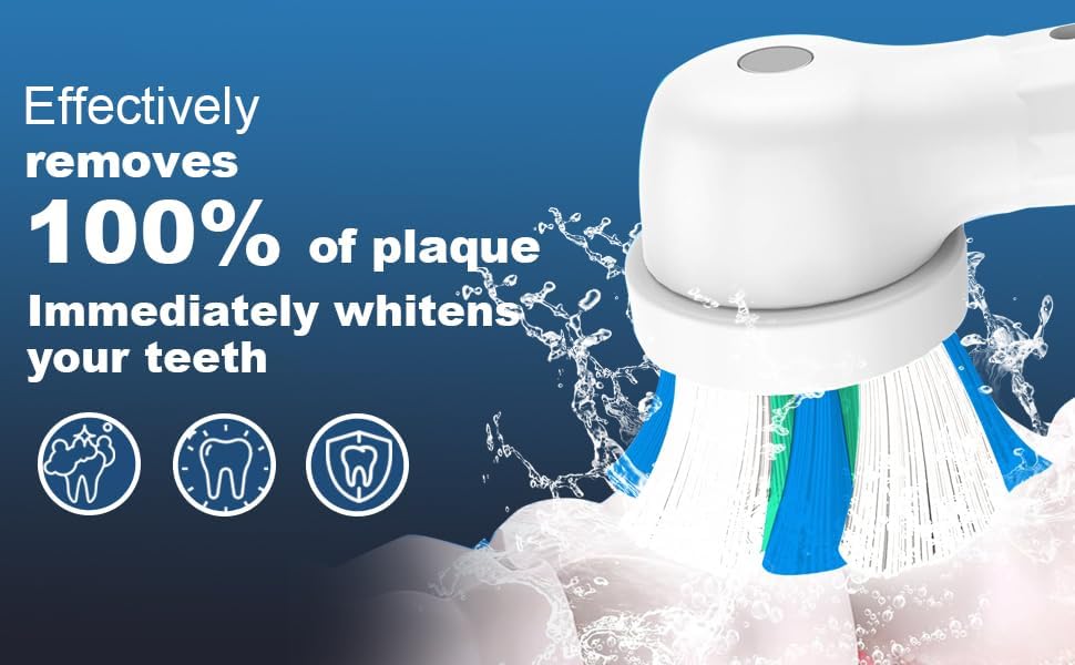 8 Pcs IO Replacement Heads Compatible with Oral B IO 2/3/4/5/6/7/8/9/10 Series Electric Toothbrush, Brush Heads Compatible with Oral B IO for Teeth Cleaning and Gum Protection (Black/White)