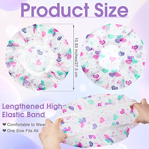 20 Pcs Waterproof Shower Caps for Women,Reusable Plastic Bath Hair Caps with Elastic Band Assorted Colors for Home,Salon & Spa