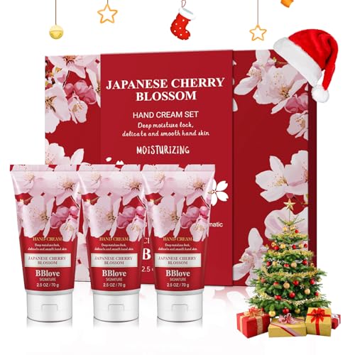 Hand & Body Cream Gift Set, Hand Lotion Set Deeply Moisturizing for Rough Hands, Best Gift Ideas for Women,Travel Size, Japanese Cherry Blossom