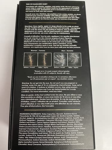 Grande Cosmetics GrandeHAIR Hair Enhancing Serum for Men and Women, Promotes Thickness in Thinning Hair, Safe for Color Treated Hair