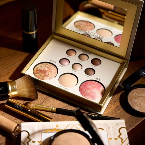 LAURA GELLER NEW YORK The Best of the Best Baked Palette - Tuscan Dreams - Full Size - Includes Bronzer, Blush, Highlighter and 6 Eyeshadows - Travel-Friendly (Best of the Best Tuscan Dreams)