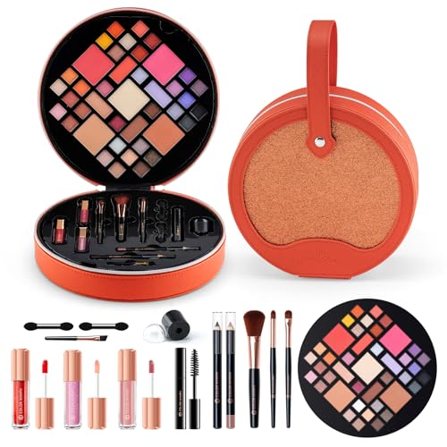 Color Nymph Starter Makeup Kits for Teens Girls With Reusable Case, Beginner Makeup Sets for Preteen, Birthday Valentines Day Makeup Gift Including 38-Colors Eyeshadows Lipglosses Brushes