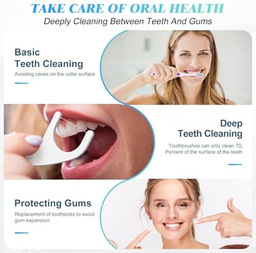 Individually Wrapped Floss Picks, Multi-Color Oral Care Flossers for Adults with Handy Case, Mini Disposable Dental Floss Singles Bag for Travel, Hotel, Restaurant, Office, Car, Wedding - 2Case