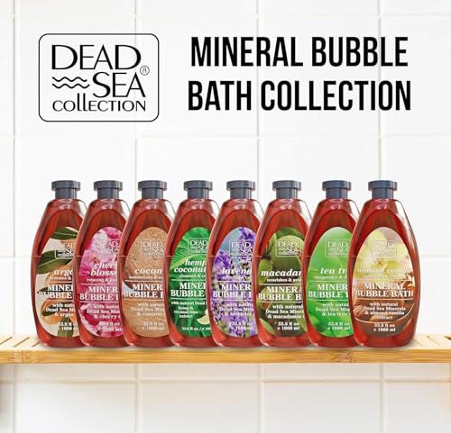 Dead Sea Collection Bubble Bath for Women and Men - with Coconut Oil and Pure Minerals - Nourishing and Moisturizing Skin - 33.8 Fl. Oz