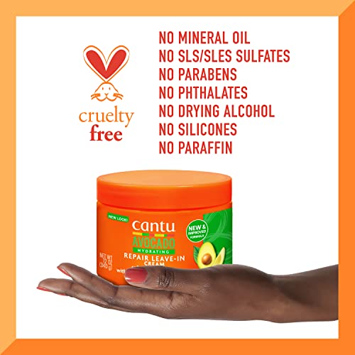 Cantu Avocado Hydrating Leave-In Conditioning Cream, 12 oz (Pack of 2)
