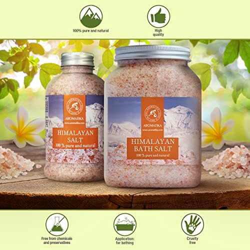 Himalayan Salt Pink Crystal Salt 46 Oz - 100% Pure & Natural - Himalayan Salt for Good Sleep - Stress Relief - Detox Cleanse