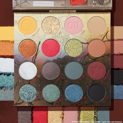 ColourPop x Stranger Things Chapter One Eyeshadow Palette - Retro Makeup Palette with Matte, Metallic & Pearlescent Finishes - Buildable & Blendable Formula with Long-Lasting Pigment (0.5 oz)