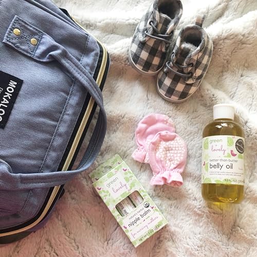 Green+Lovely Nipple Balm Organic Nature's Herbal Breastfeeding Cracked Nipples Soother Nursing Crack Ointment Essential Stick, Silky Calendula Infused, Pregnancy Essential, 2 x 0.5 oz Gift Set